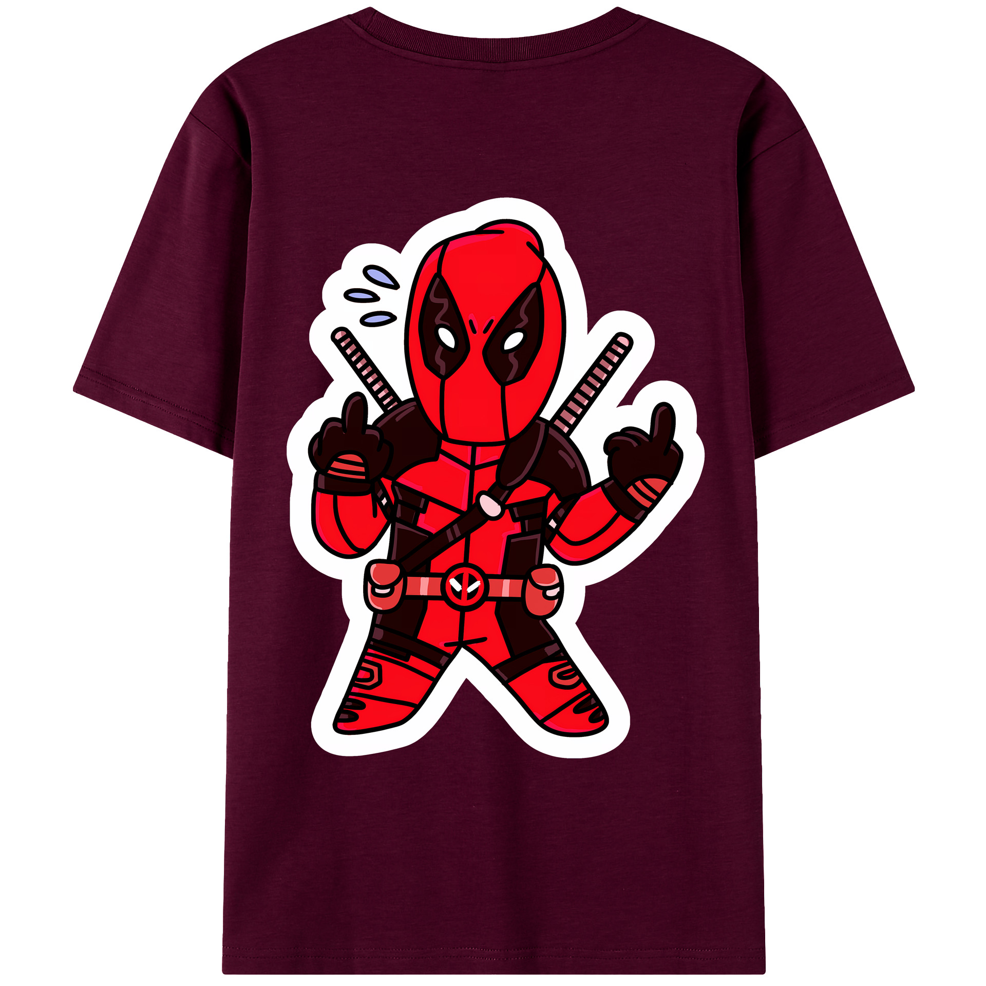 （画像用） Deadpool デッドプール レディース半袖Tシャツ(バックプリント)